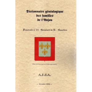 Dictionnaire généalogique des familles de l'Anjou N° 54