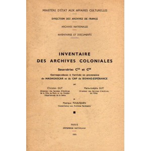 Inventaire des archives coloniales