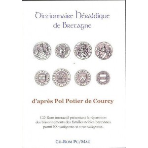 Dictionnaire Héraldique de Bretagne par Potier de Courcy (Cd-Rom)