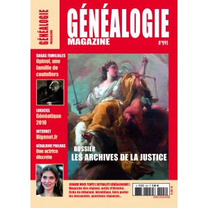 Abonnement généalogie Magazine 6 mois - France métropolitaine