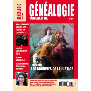 Abonnement généalogie Magazine 1 an - France métropolitaine - prix préférentiel 1er abonnement ou réabonnement 3 mois d'avance