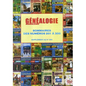 Généalogie Magazine Sommaires des numéros 201 à 300