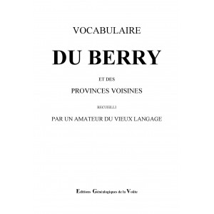 Vocabulaire du Berry et des provinces voisines