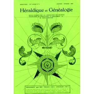 Héraldique et Généalogie - juillet-août 1983